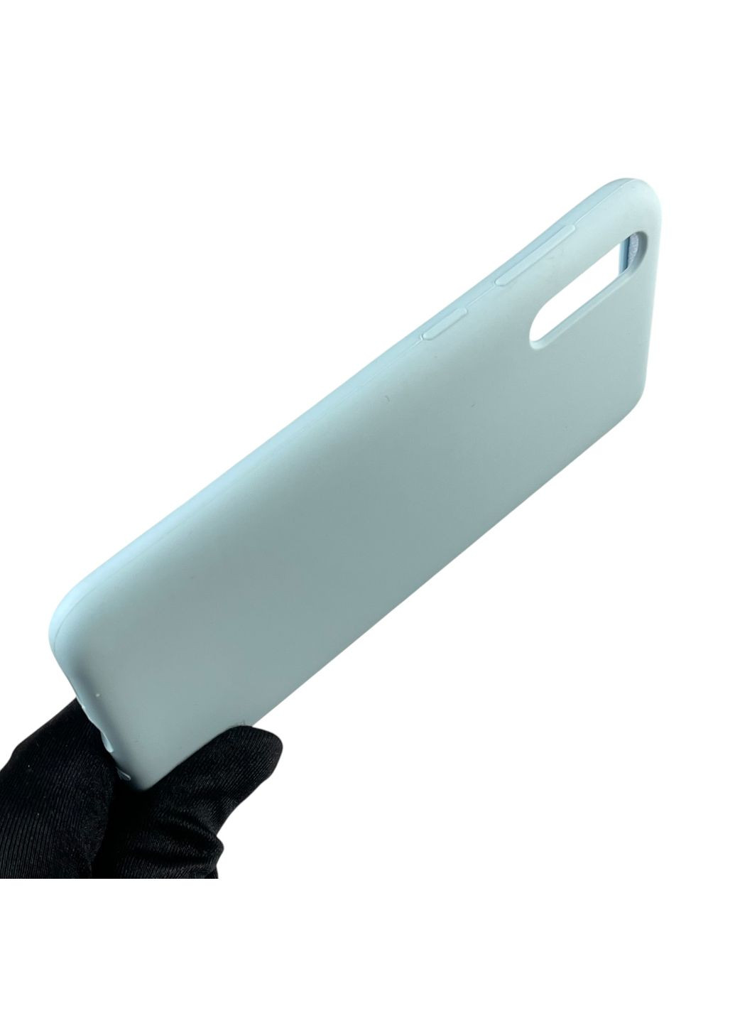 Чохол для Galaxy A30s (SM-A307F) силіконовий з мікрофіброю нековзний на самсунг а30с блакитний Samsung (366387373)