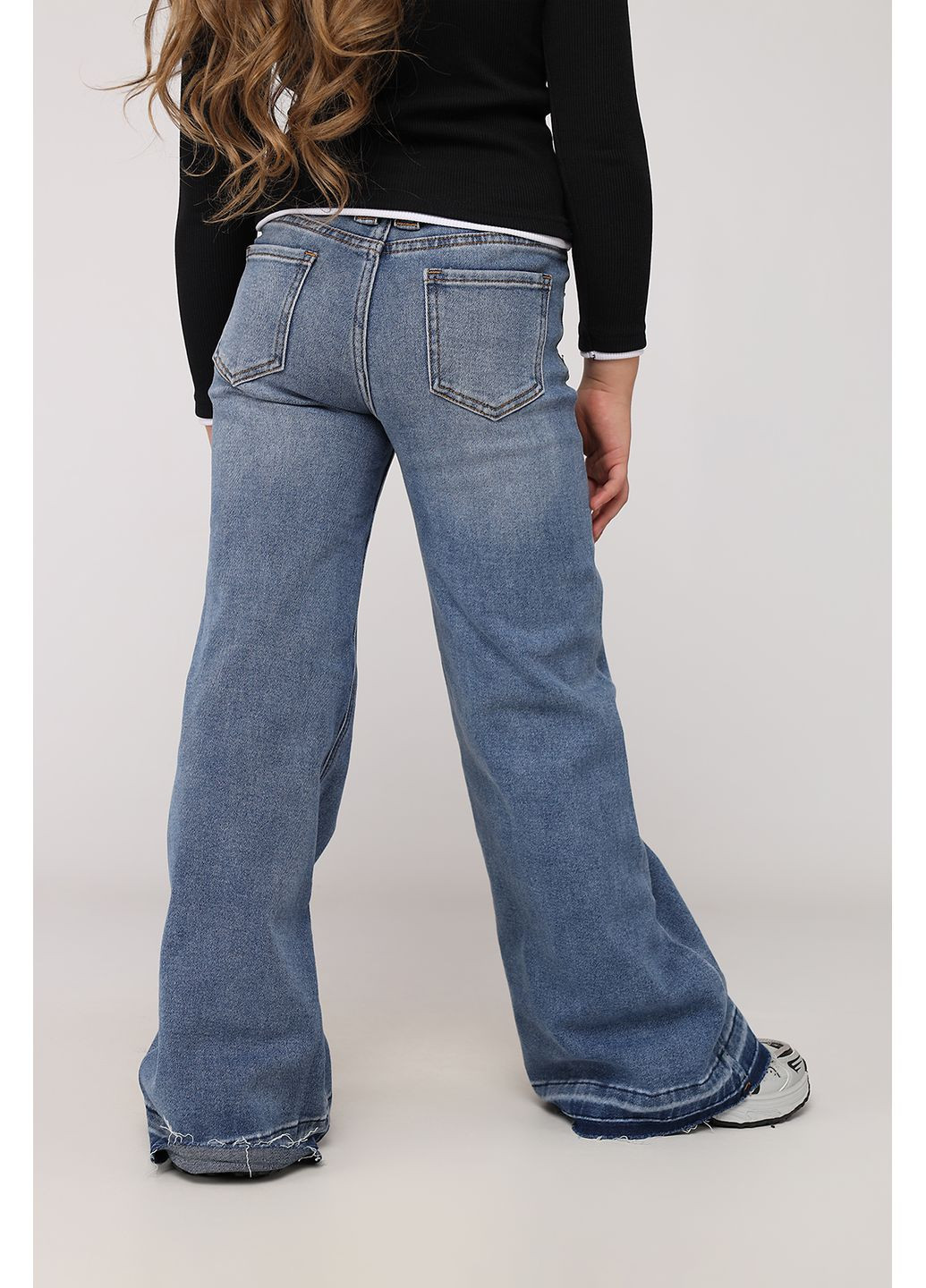 Джинси flare для дівчинки колір синій ЦБ-00279817 Yuki (358497355)