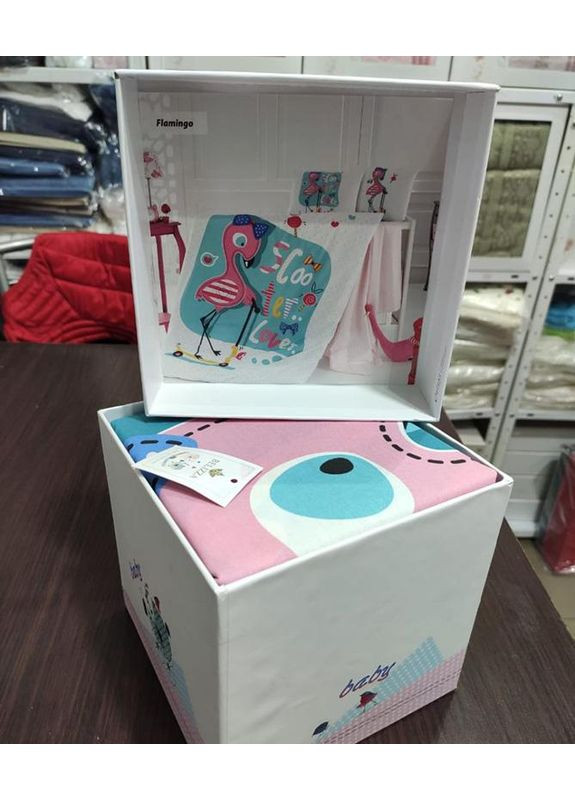 Дитяча постільна білизна Flamingo 100% бавовна для новонароджених комплект постільної білизни для дітей Belizza (368988822)