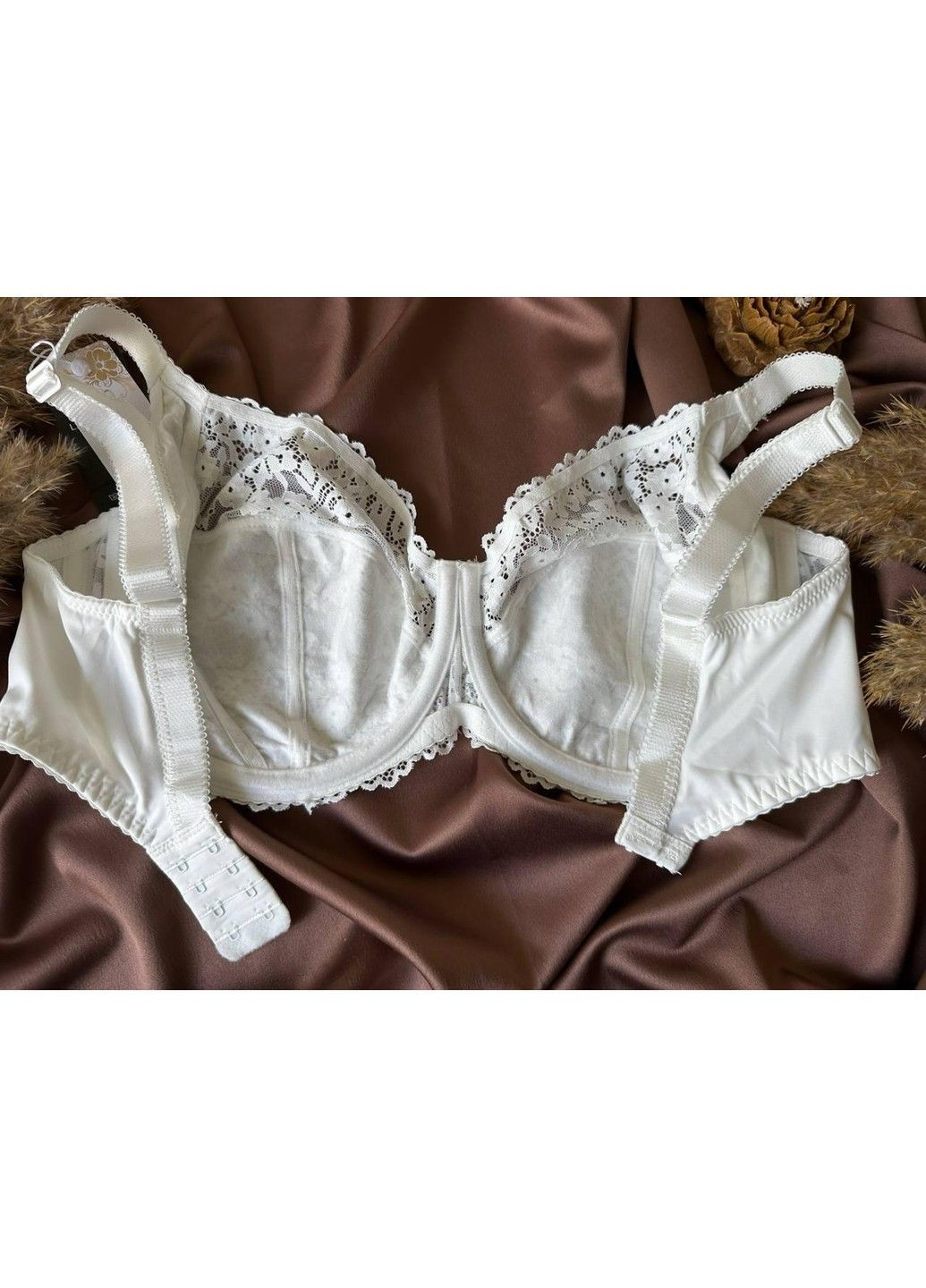 Молочный бюстгальтер кружевной на косточках 11399 молочный Lanny Mode