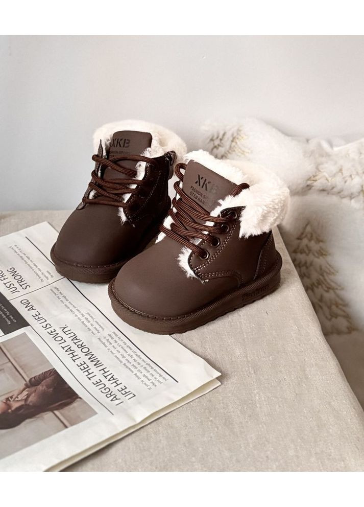 Черевики зимові дитячі колір коричневий 10987 No Brand (370499858)