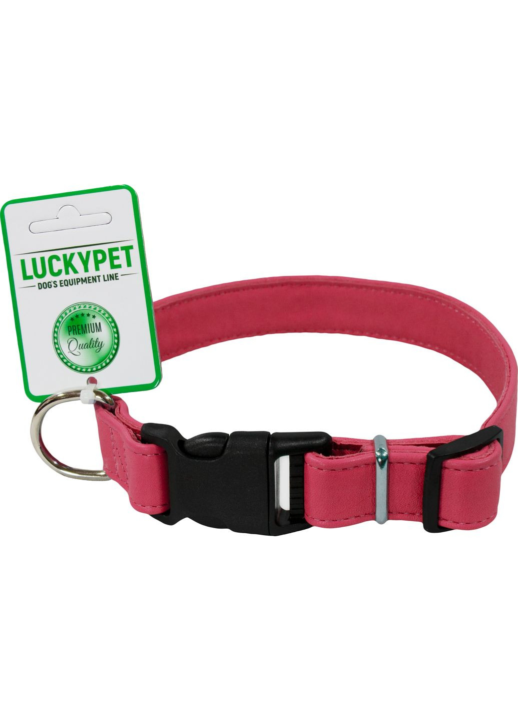 Ошейник кожаный двойной пластиковая фурнитура 1.6/25-35 (4820224217840) Lucky Pet (279572456)