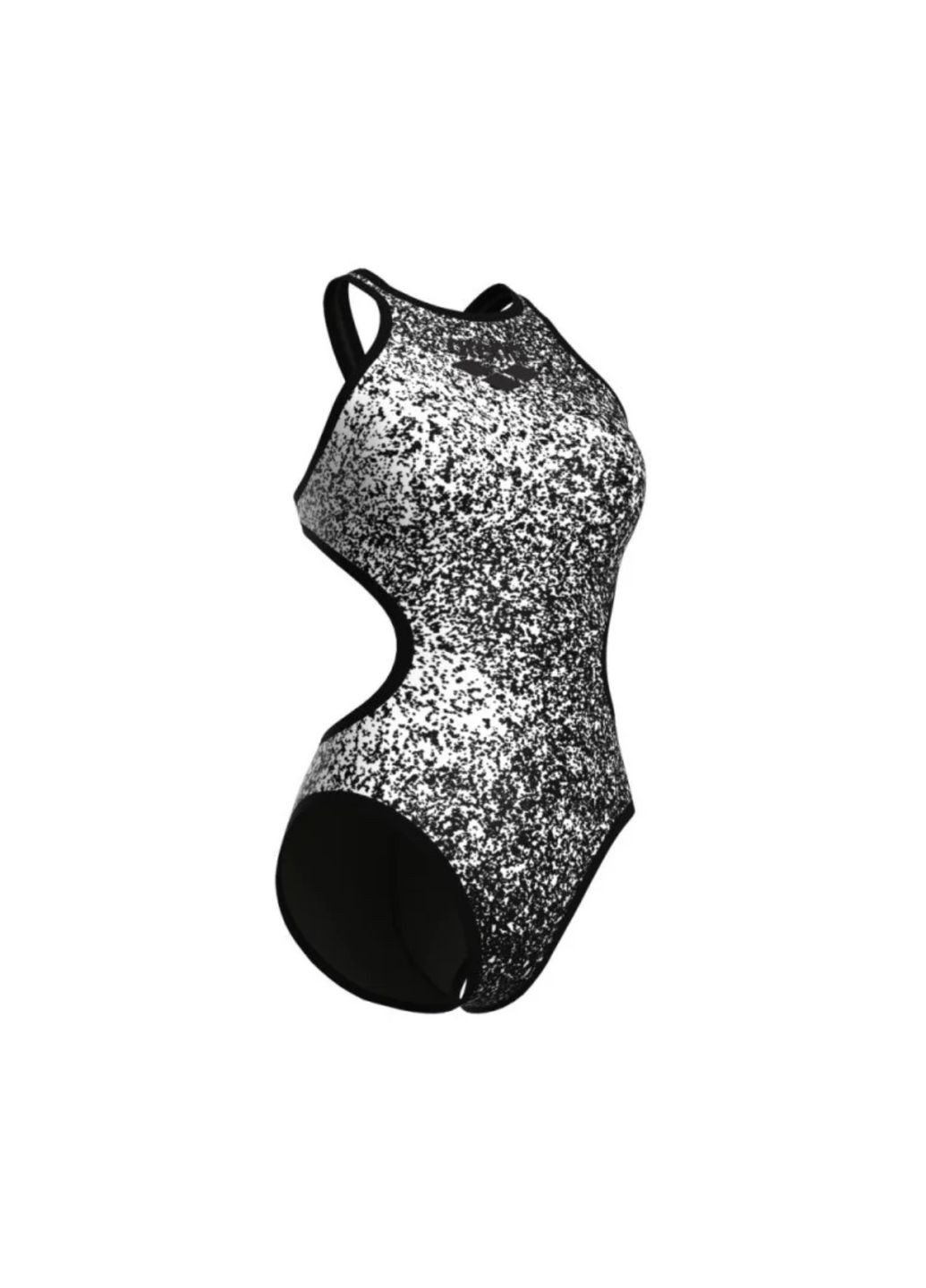 Серый летний женский купальник one paints swimsuit tech back (007917-515) черный размер Arena