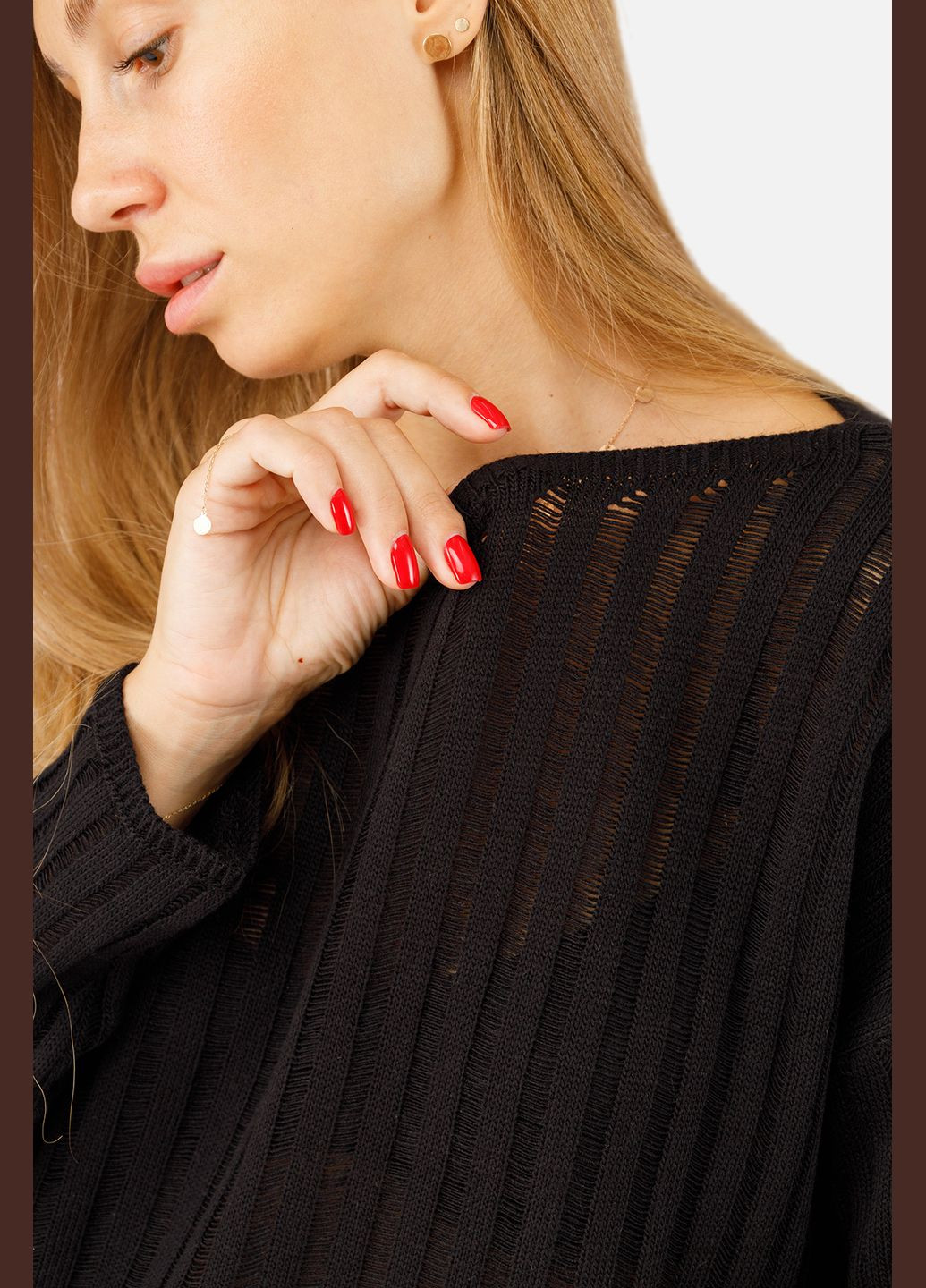 Жіночий джемпер колір чорний ЦБ-00257246 Karon (301196345)