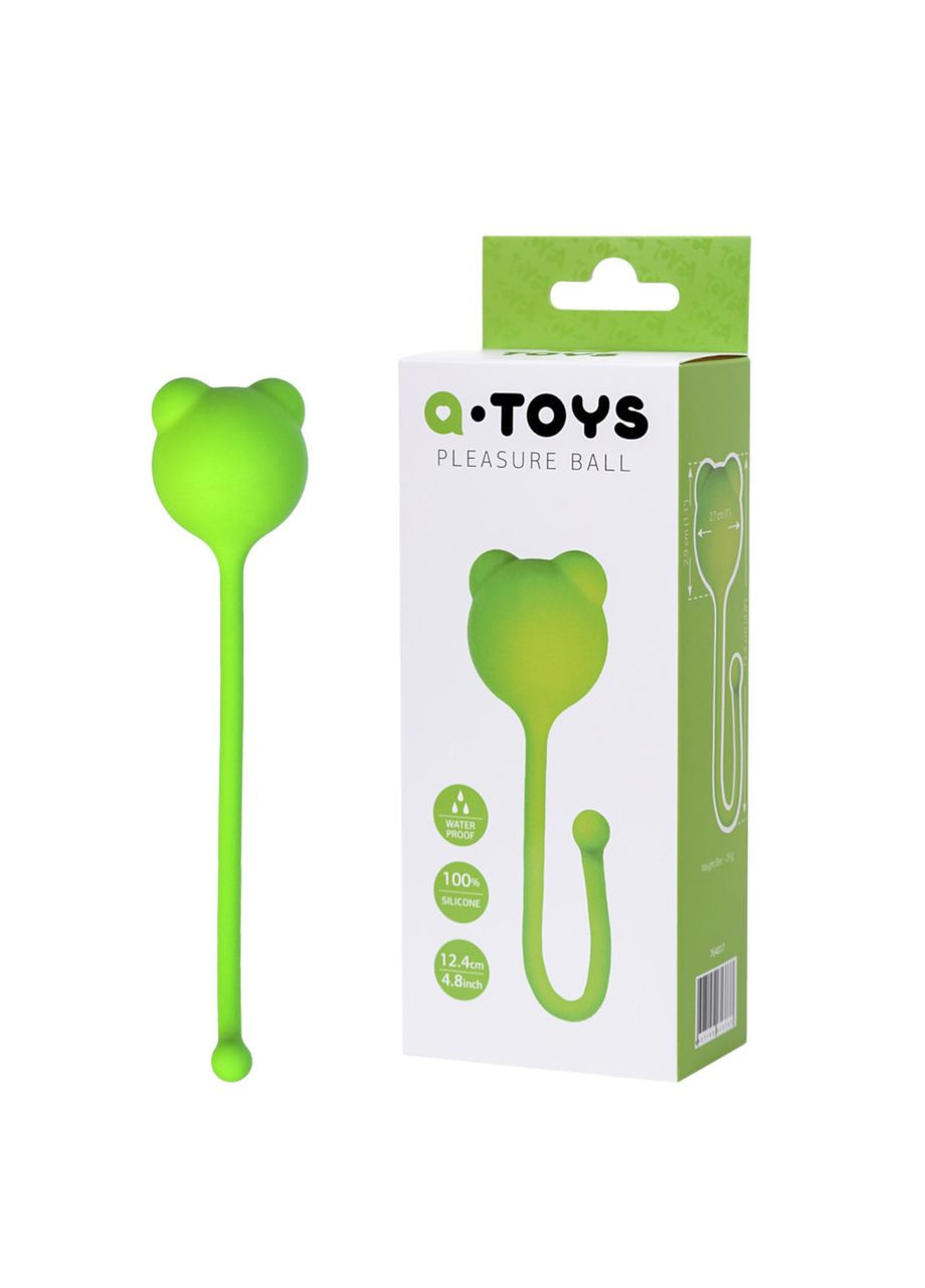 Вагінальна кулька оригінальної форми силіконова зелена A-Toys By ToyFa (307073341)
