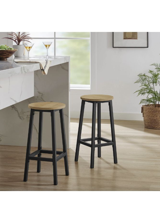 Барний стілець Halmar 2 штуки в стилі Loft натуральний Leobert (361952842)