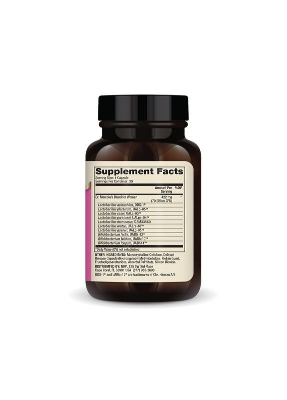 Комплекс пробіотиків Complete Probiotics for Women, 30 капсул для жінок Dr. Mercola (336552817)