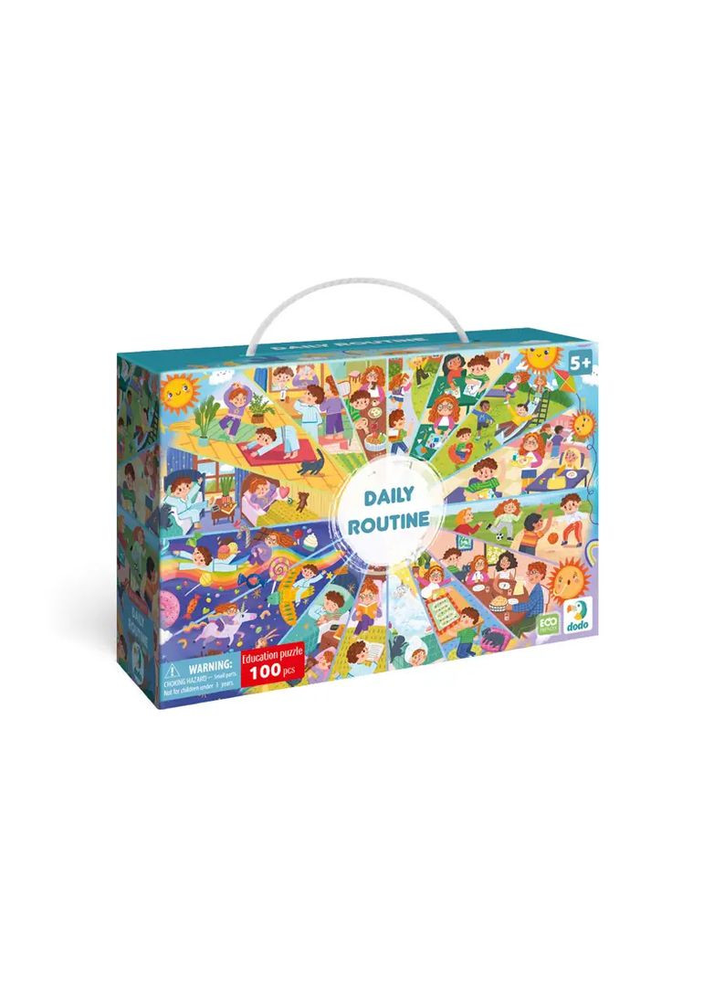 Пазл для дітей "Розпорядок дня" 100 елементів, картон,, від 5 років в асортименті 300619 Dodo Паз6524 (370653559)