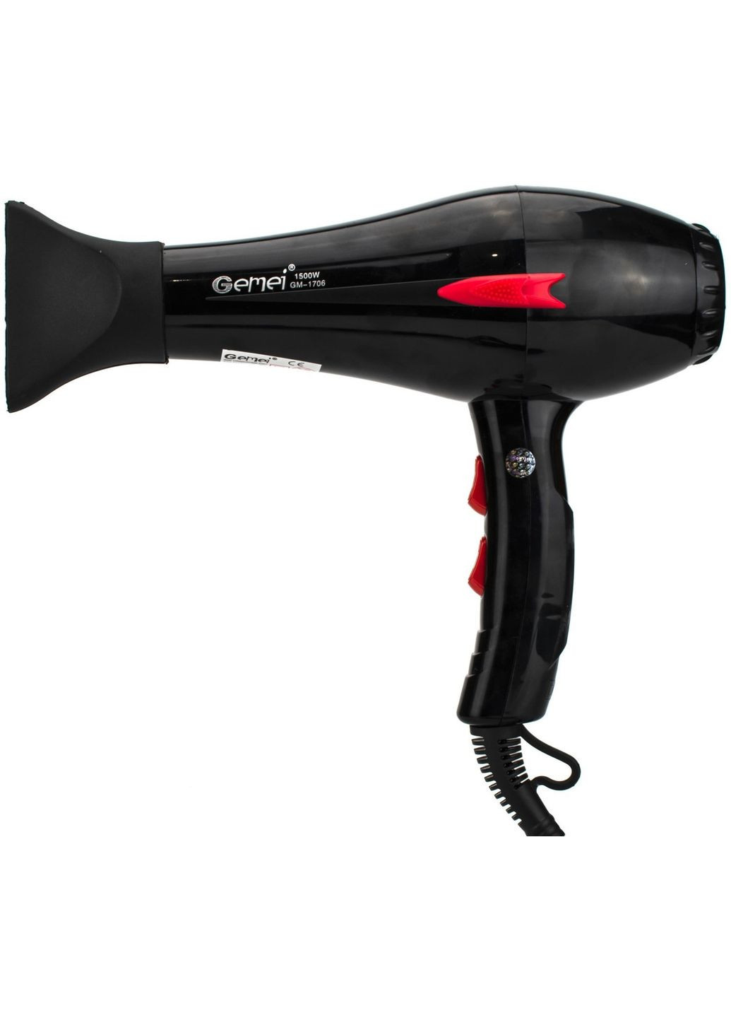 Профессиональный фен для сушки и укладки волос с регуляцией температуры и скорости 1500 Вт GM1706 Pro Gemei (306716603)