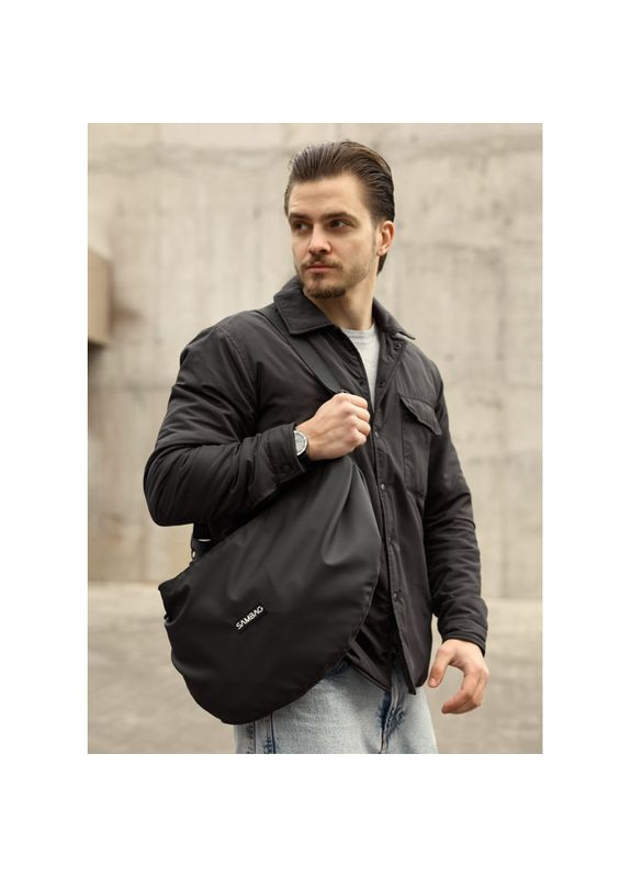 Чоловіча сумка HOBO Bag-glove чорна тканева Sambag (367041243)