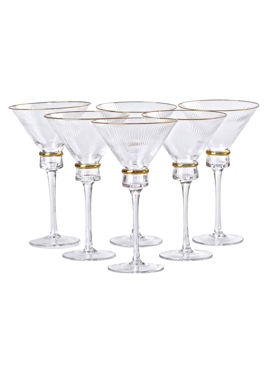 Набір із шести бокалів для мартіні об'ємом 300 мл (висока ніжка). Yiwu (360454899)