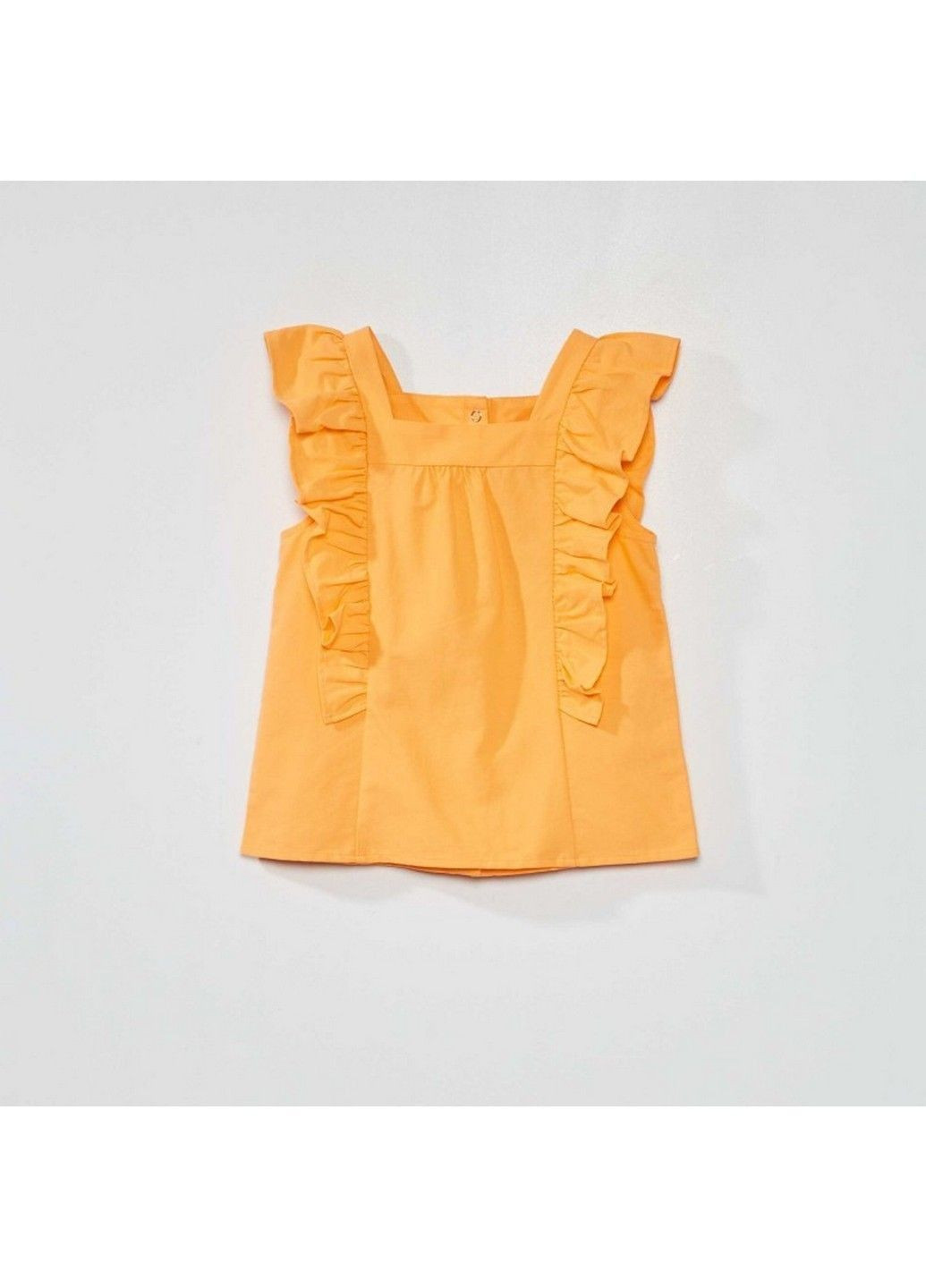 Оранжевая однотонная блузка Kiabi летняя