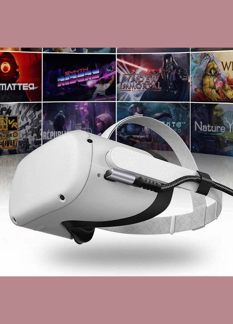 Кабель Link USB 3.2 Type-C 7 м в оплетці для Quest 2/3/Pro, Pico 4 ( код: AC-7mGS ) Oculus (338857802)