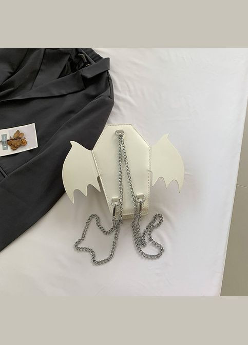 Женская сумка кросс-боди гроб через плече рюкзак 5033 белая No Brand (313235542)