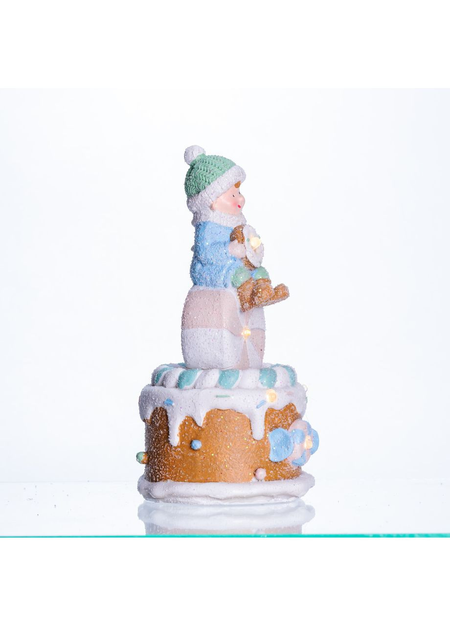 Новорічна фігурка-світильник із порцеляни 20.5 см для дому та офісу затишний декор для свята Yiwu (370602468)