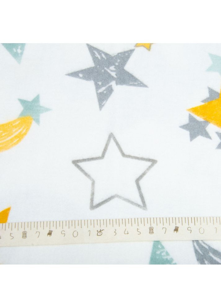 Тканина фланель бавовна 240 см 170 г/м2, м'яка тканина для постільної білизни, пелюшок 9.23329/5 Комета сіра IDEIA (373004798)