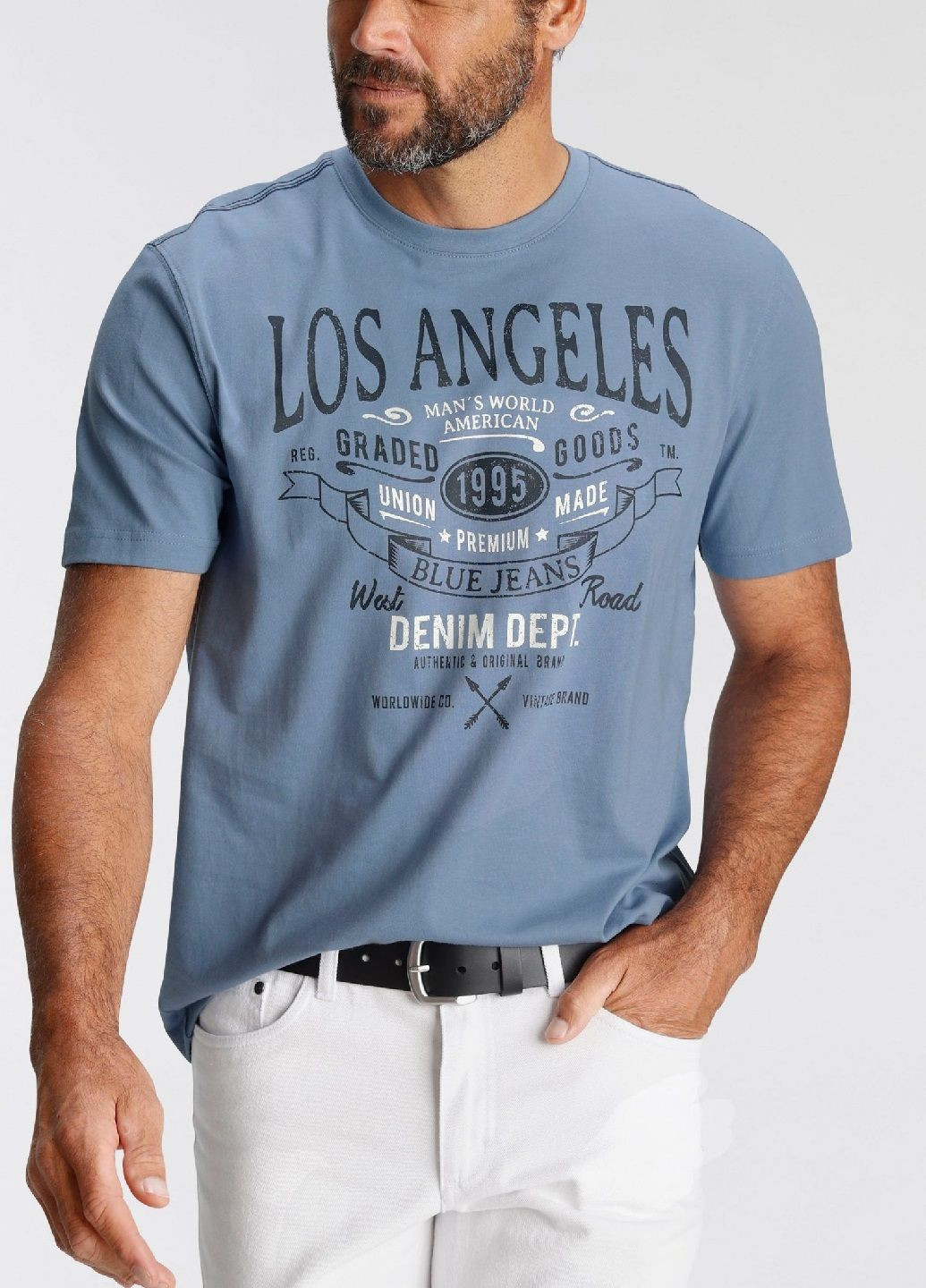 Голубая футболка Man's World