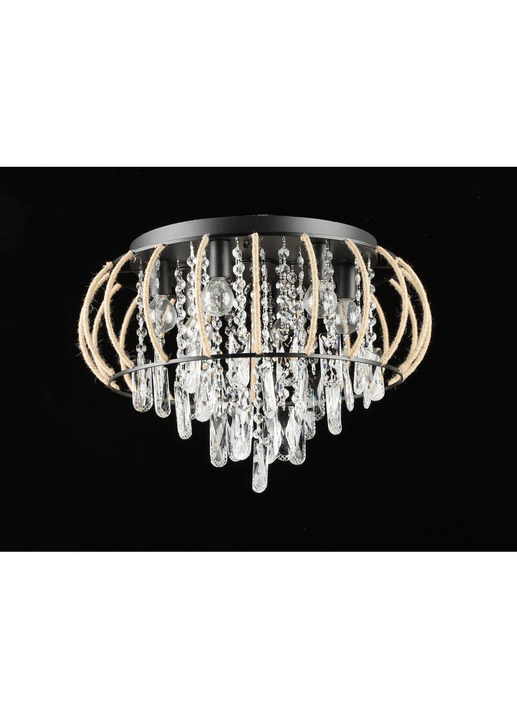 Люстра підвісна кришталева E2729/6, Чорний Valeso (365877831)