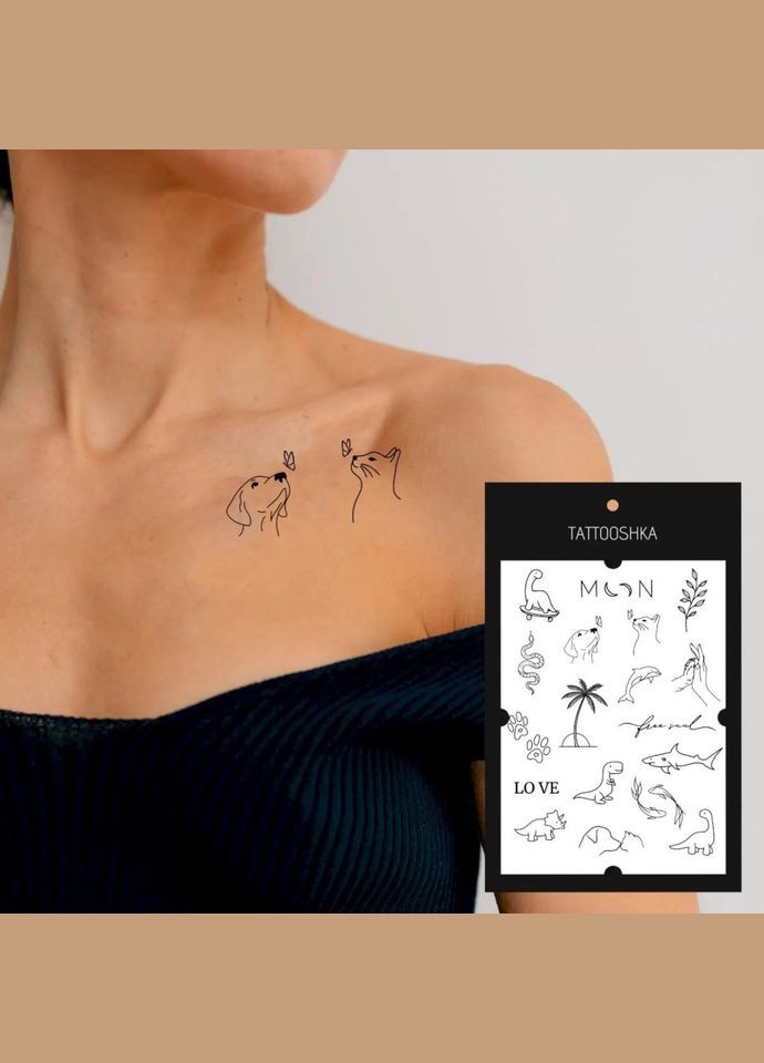 Набор временных татуировок "Динозаврики" LB-148 No Brand (333939134)