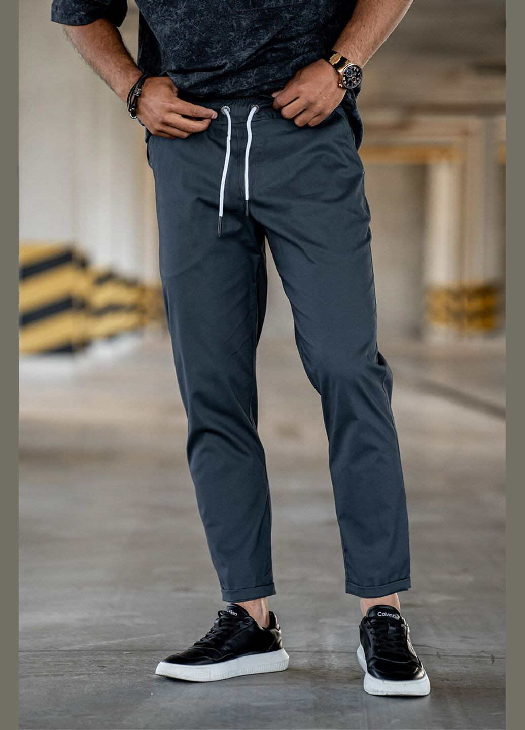 Чоловічі завужені штани Чинос Casual-Sport Темно-сині Teamv (316355019)