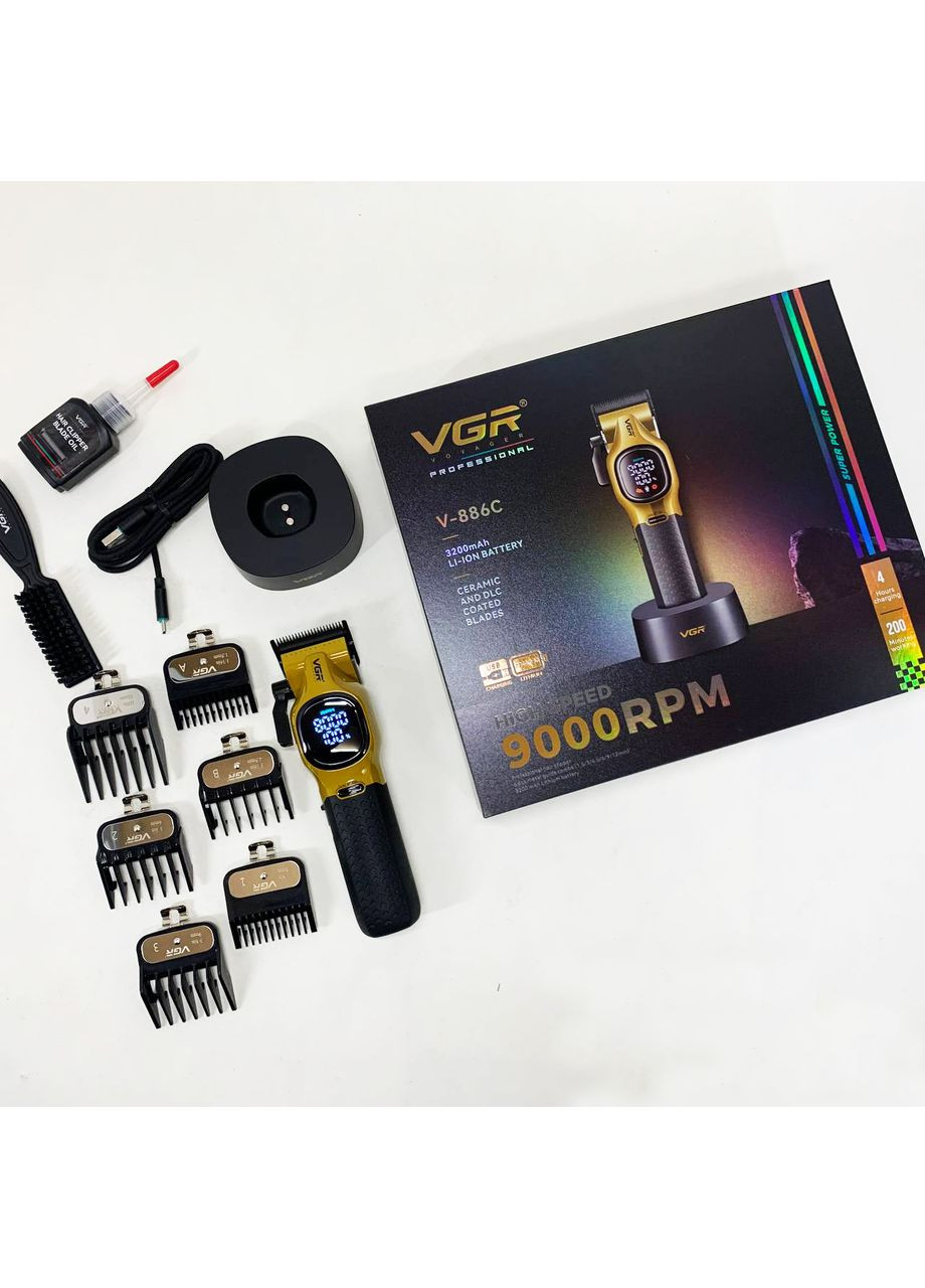 Машинка для стрижки акумуляторна V-886C GOLD VGR (369612508)