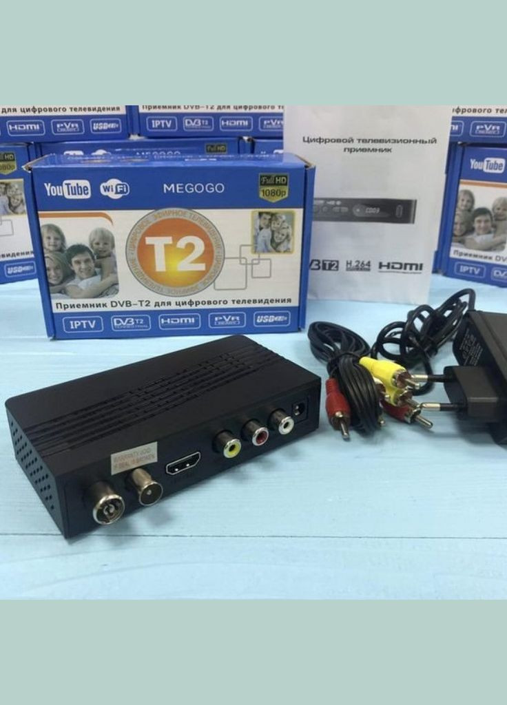 Смарт ТВ-тюнер T2-1 з функціями Wi-Fi IPTV цифровий чорний (2390000006) No Brand (340912477)