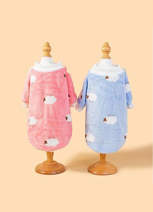 Махрова кофта для котів Pet Style "Баранчик" Блакитний M No Brand - (323233439)