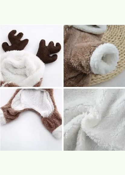 Костюм комбінезон для котів Pet Style "Олень" Коричневий L No Brand - (323233008)