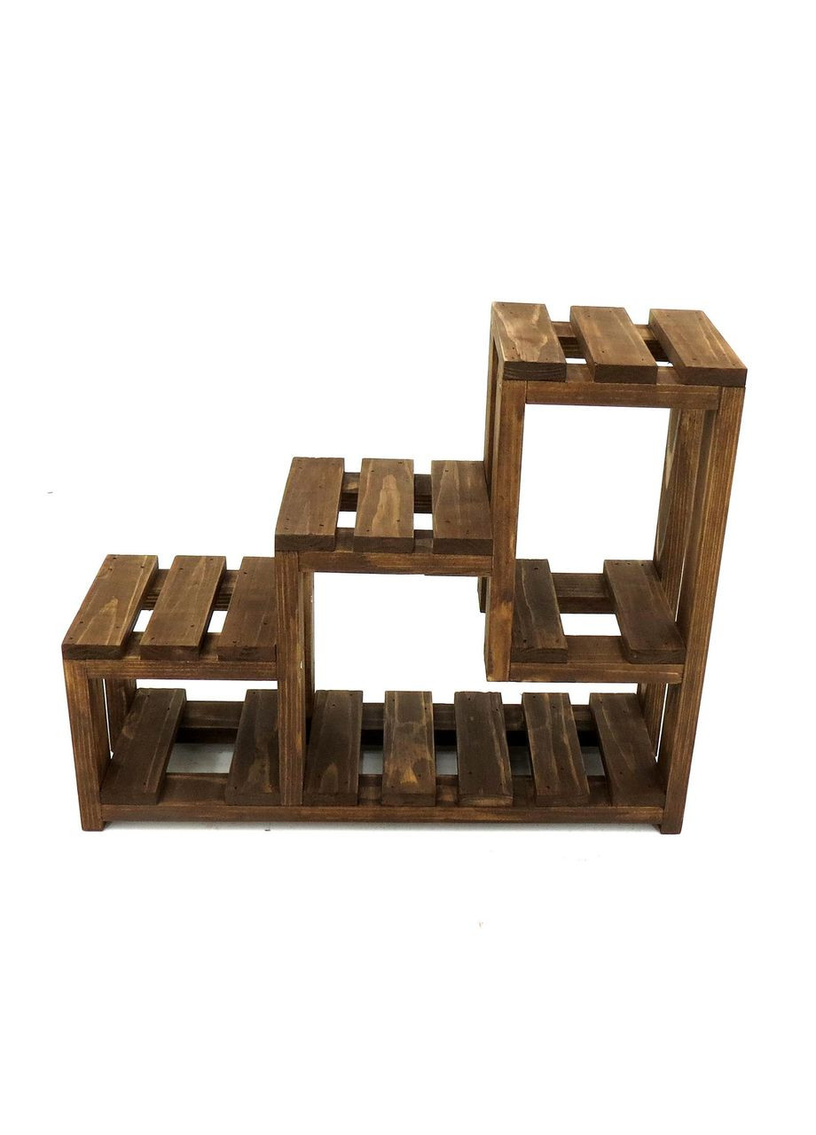 Підставка для квітів з дерева Мозель мокко (ЦВП-002910) No Brand (328224897)