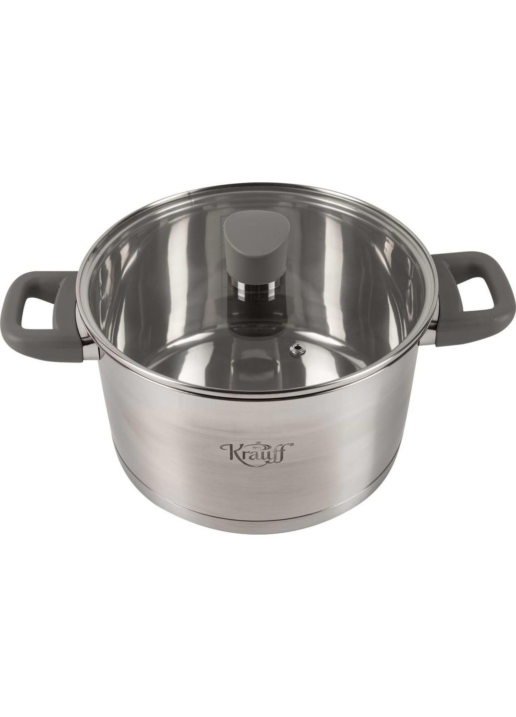 Каструля нержавійка з кришкою Elite 20 см, 3.6 л (26-238-057) Krauff (334712889)