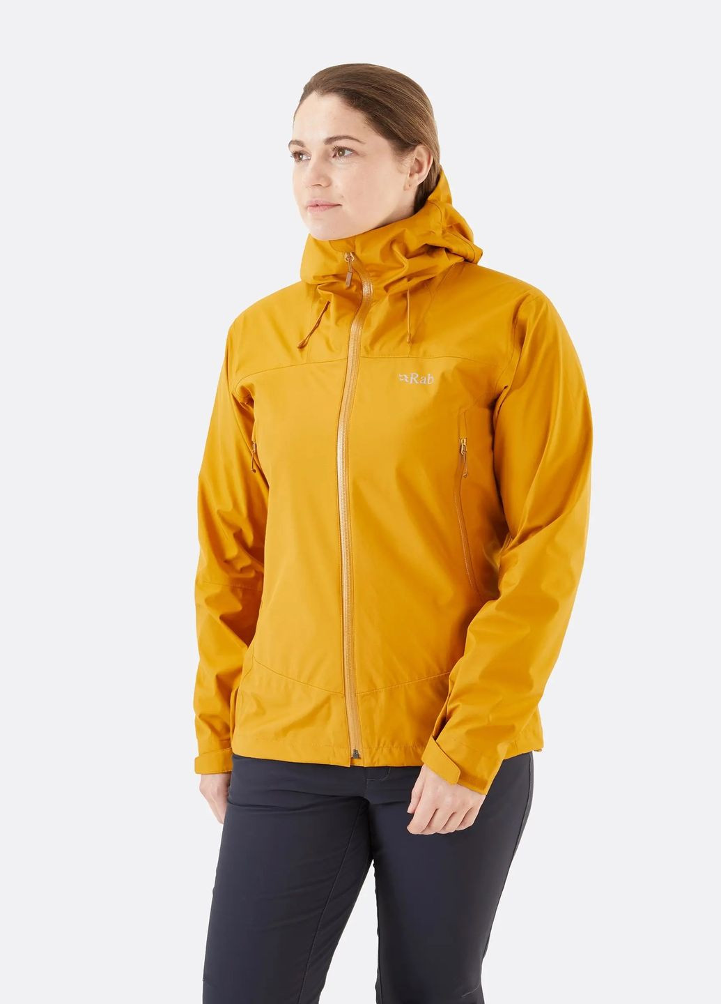 Желтая демисезонная женская куртка arc eco jacket womens Rab