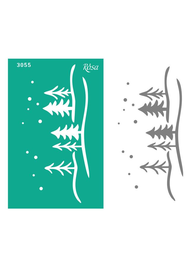 Трафарет многоразовый самоклеящийся №3055 Элементы и надписи 13х20см серия Новый год Rosa Talent (371652039)