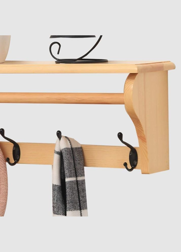 Вішалка для одягу з дерева Оквілл 4 бланже (ВДО-402701) No Brand (327865263)