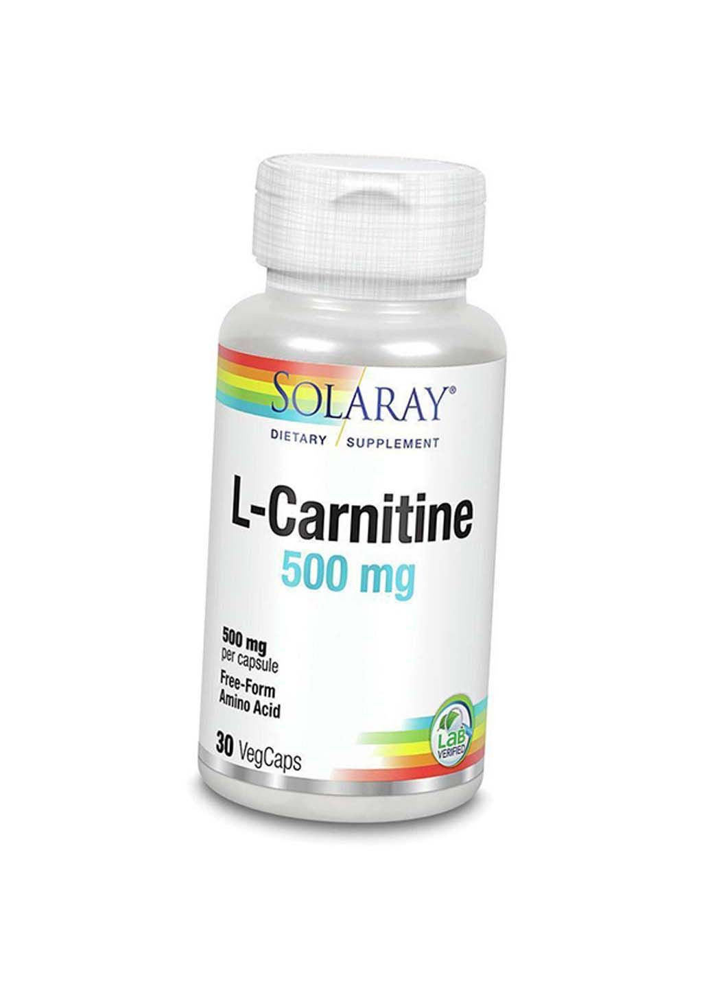 Карнитин Тартрат в капсулах L-Carnitine 500 30вегкапс Solaray (292711021)
