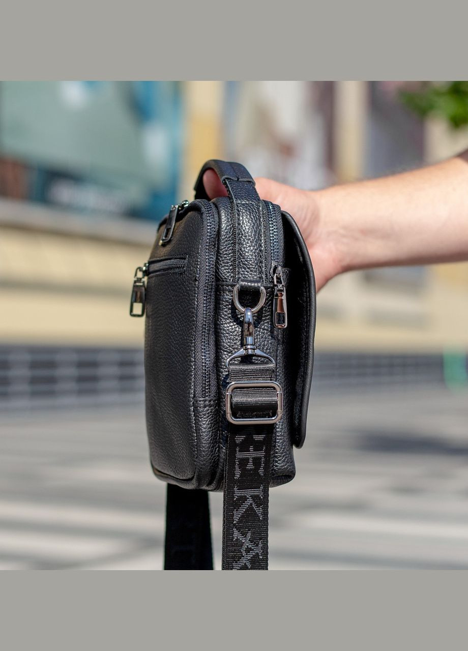 Чоловіча шкіряна сумка-барсетка через плече з ручкою TD-22011 Tiding Bag (338373007)