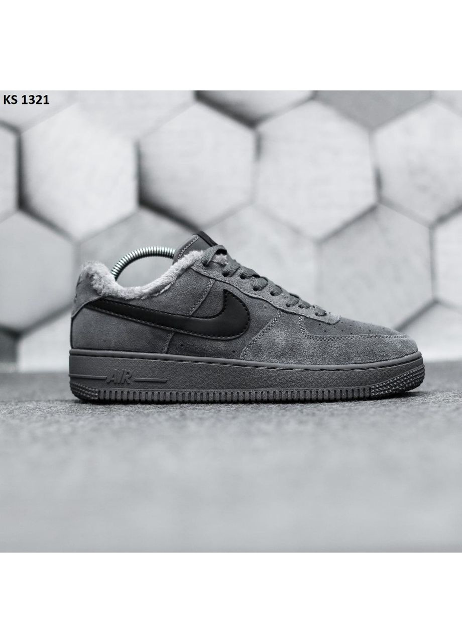 Сірі Осінні кросівки чоловічі nike air force 1 07 mid lv8 gray найк аір форс 1 преміум No Brand