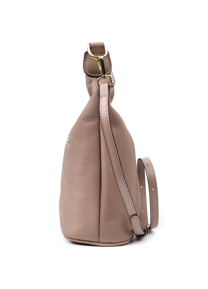 Женская сумка на плечо из натуральной кожи 22629 Бежевая. Vintage (331906859)