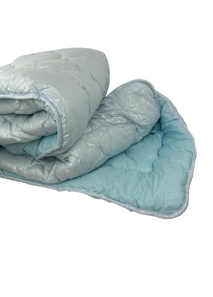 Ковдра двоспальна закрита Завиток 20369 175х215 см блакитна Arda (335583783)