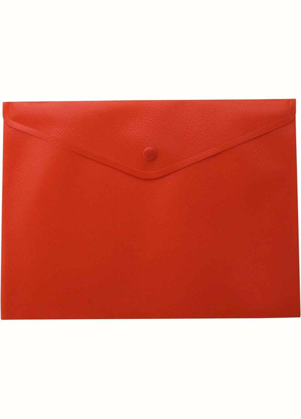 Папка-конверт А4 на кнопці, напівпрозора, червоний BM.3925-05 Buromax (357224459)
