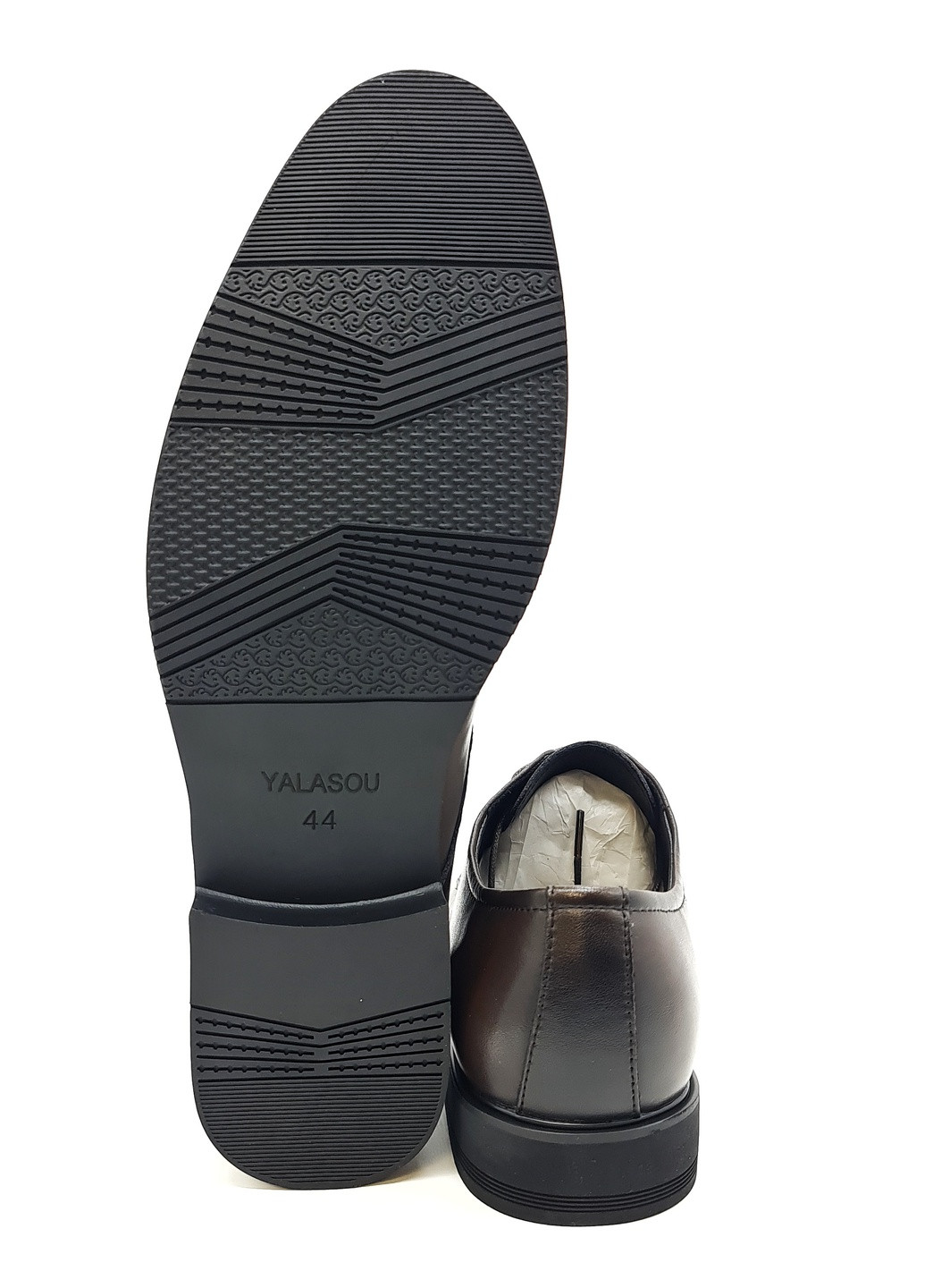 Чоловічі туфлі коричневі шкіряні YA-11-13 27,5 см (р) Yalasou (259326261)