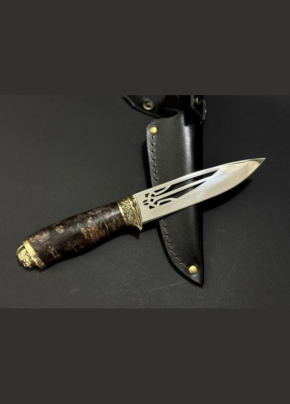 Нож охотничий подарочный Герб Украины с козаком 22k57 в чехле NB Art (346152114)