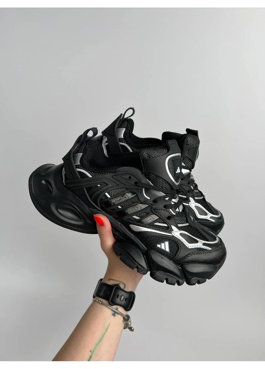 Черные демисезонные кроссовки мужские adidas vento xlg deluxe black адидас венто черные No Brand