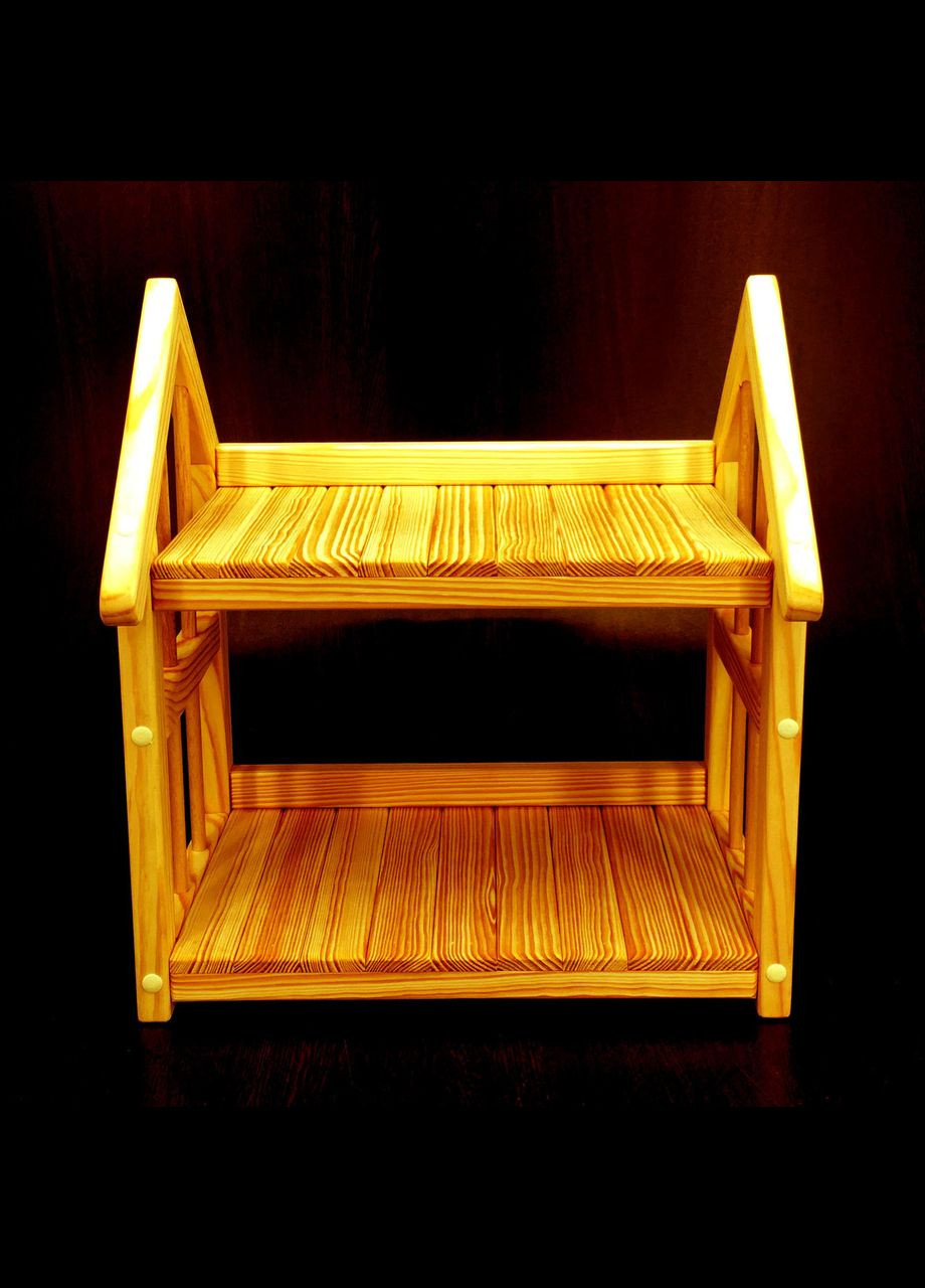 Підставка для квітів з дерева Ла-Фельгера 2 каррі (ЦВП-204003) No Brand (328225088)