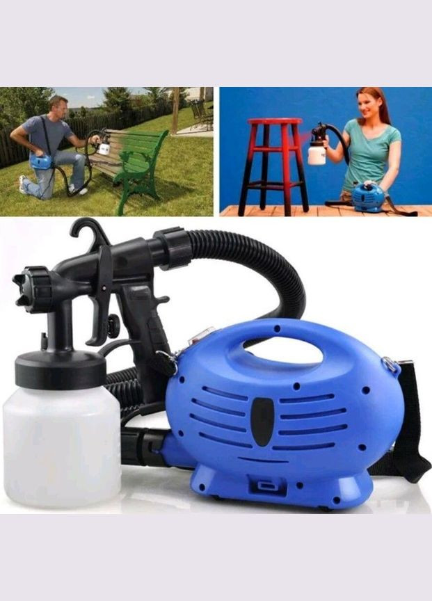 Фарборозпилювач Paint Zoom Пейнт Зум електричний пульверизатор синій (1756374634) No Brand (330579039)