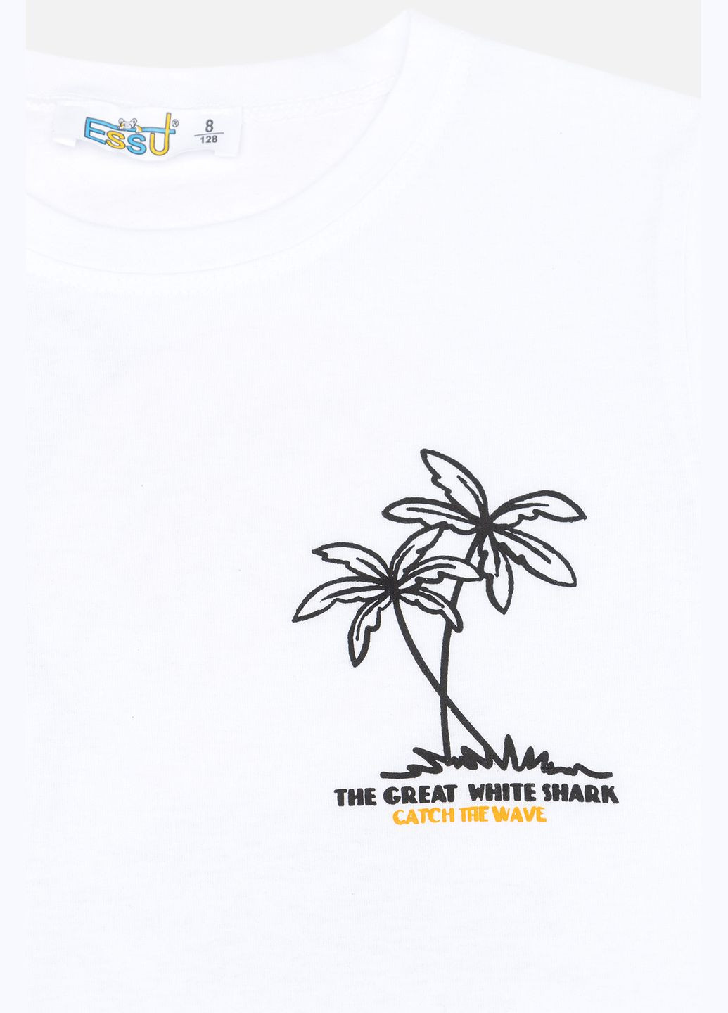 Белая летняя футболка с коротким рукавом для мальчика цвет белый цб-00246182 Essu