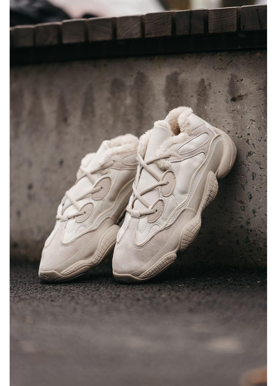 КРОСІВКИ ЖІНОЧІ ADIDAS YEEZY BOOST 500 BLUSH FUR АДІДАС ІЗІ БУСТ No Brand бежеві зими (369387562)