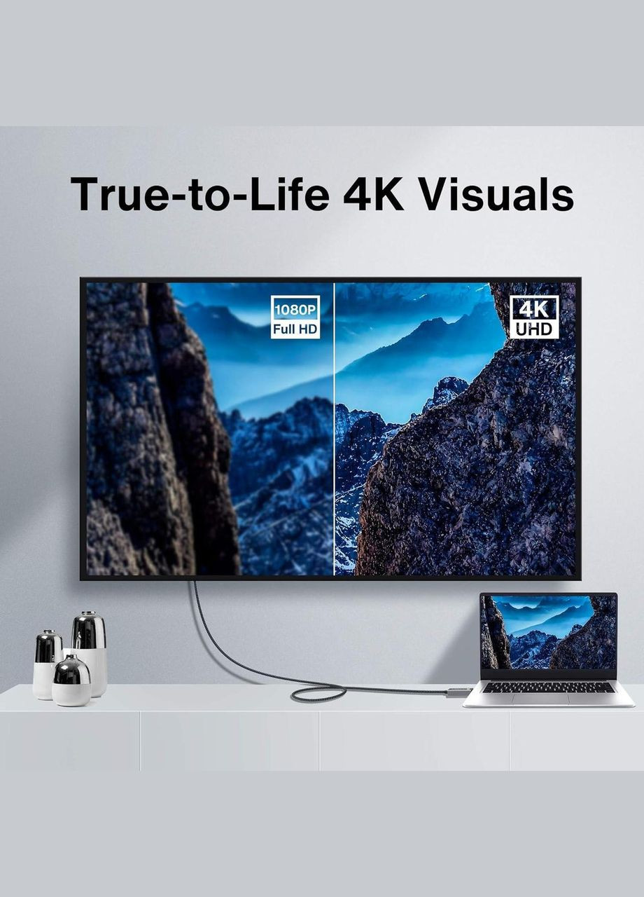 Кабель IVANKY miniDisplayPort to DisplayPort 4K@60Hz 2м (DD03US) Microsoft (308849343)