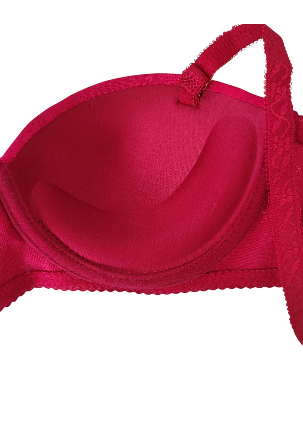 Бордовий балконет бюстгальтер Fiona Bella з кісточками