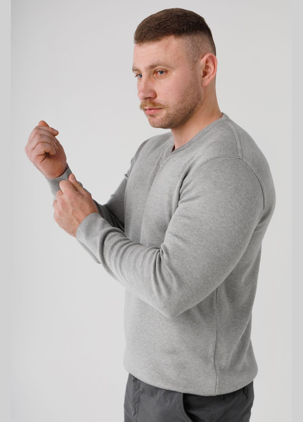 Світло-сірий демісезонний пуловер пуловер Akin Trico