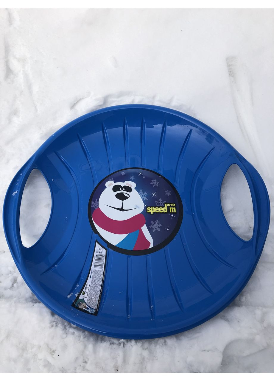 Зимние санки-диск SPEED-M синие пластиковые для детей для катания на ледяных горках санки-ледянки ProDobro (367266052)